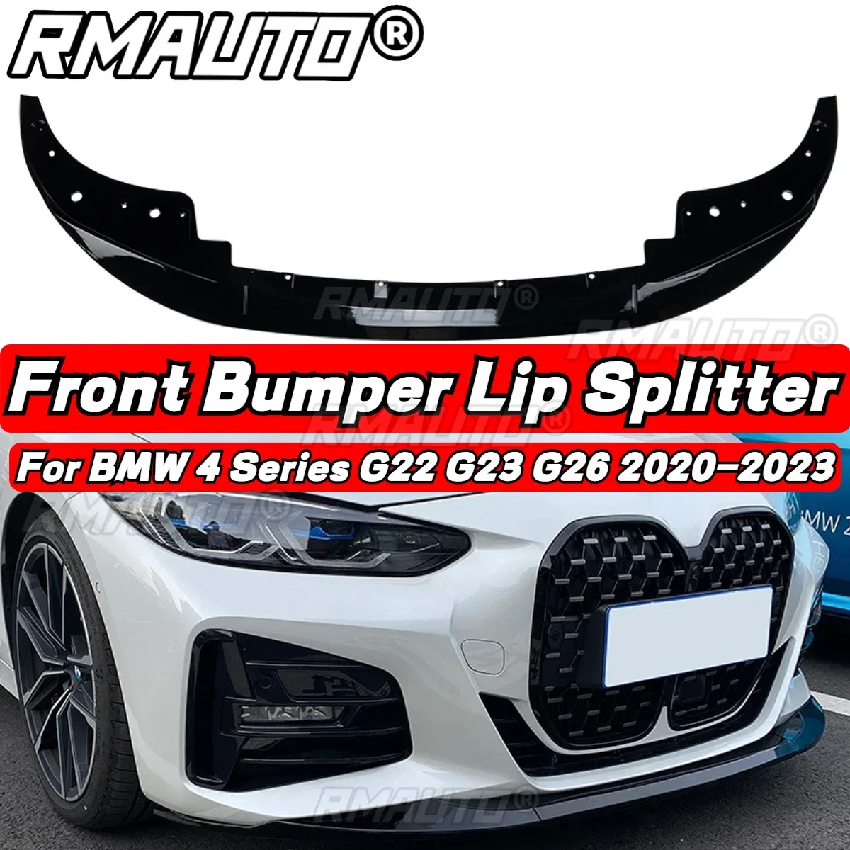 For BMW 4 Series G22 G23 G26 2020-2023 MP Style Front Lip Bumper ...