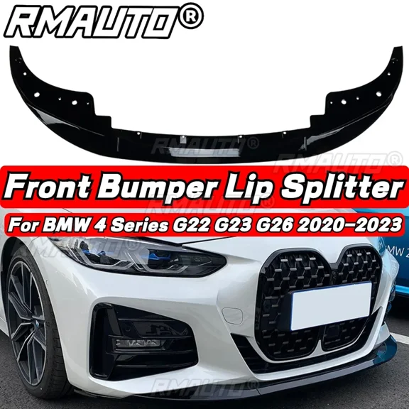 For BMW 4 Series G22 G23 G26 2020-2023 MP Style Front Lip Bumper Splitter Spoiler Diffuser Bumper Cover Car Accessories Body Kit
