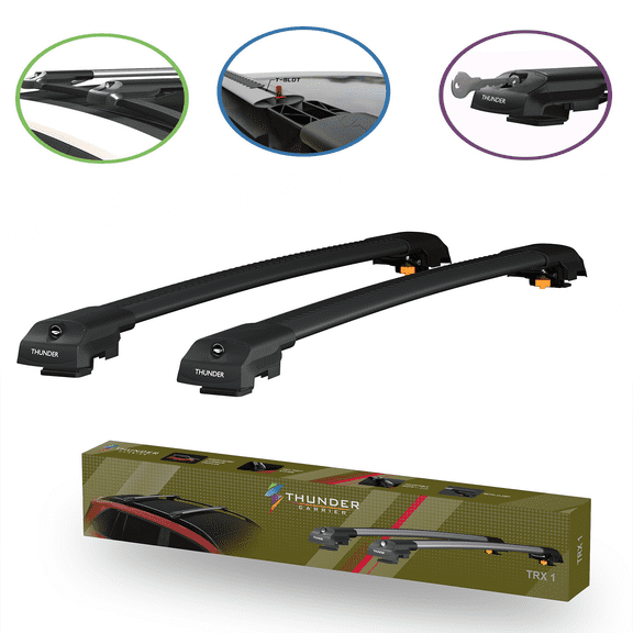 For BMW 5 SERIES TOURING 1996 2003 Black Aluminium Roof Rack Cross Bars Lockable