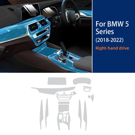 For BMW 5 Series G30 G31 2018-2022 Gearbox Panel Navigation Automotive Interior Screen Protective Film TPU Anti-Scratch Sticker.