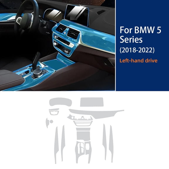 For BMW 5 Series G30 G31 2018-2022 Gearbox Panel Navigation Automotive Interior Screen Protective Film TPU Anti-Scratch Sticker.