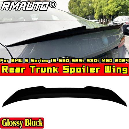 For BMW 5 Series I5 G60 525i 530i M60 2024 Body Kit Rear Spoiler Carbon Fiber Look Rear Trunk Wing Car Accessories