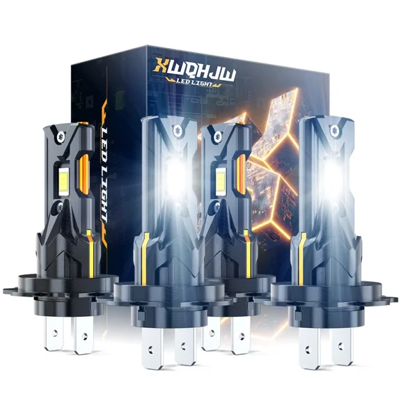 For BMW 528i 2008 2009 2010-2016 4x H7 6500K LED Headlight Kit High &Low Beam Bulbs