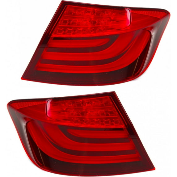 For BMW 535i Tail Light Assembly 2011 2012 2013 Pair Driver and Passenger Side LED w/ Bulbs Replacement For BM2804105, BM2805105 | 63 21 7 203 231, 63 21 7 203 232