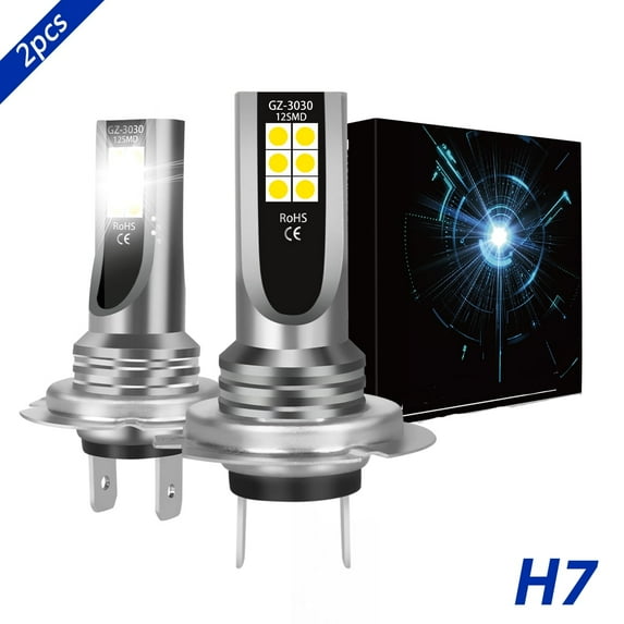 For BMW 540I 1997-2003 H7 LED Fog Light Bulbs Replacement 6000K White 2pcs
