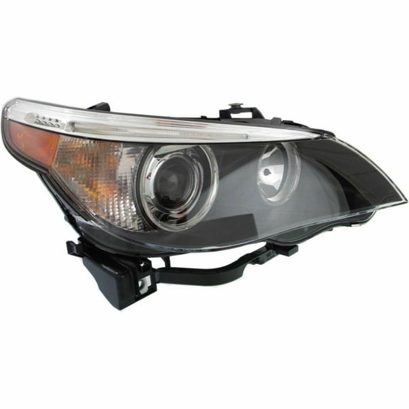 For BMW 550i 2006 2007 Headlight Passenger Side | Lens and Housing | w/ Adaptive | HID | BM2503124 | 615343124575, 63127160158