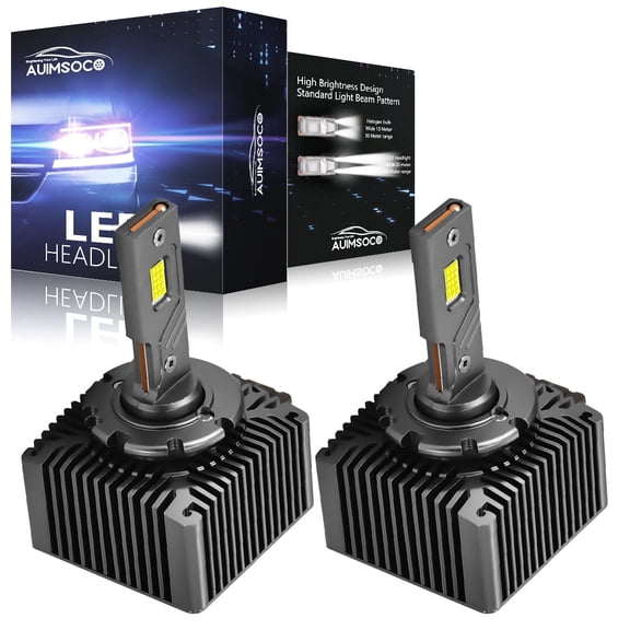 For BMW 550i GT xDrive 2010-2016 LED Headlight Bulbs 2x D1S D1R D1C High/Low Beam, 6500K Cool White 48000LM Super Bright