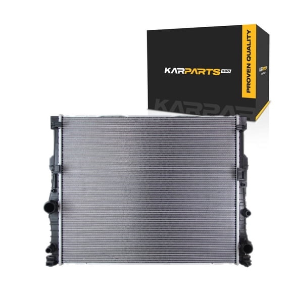 For BMW 740i/750i/750Li 2016 2017 2018 2019 Radiator | Rear | Inner | Plastic And Aluminum | 4.4 Liter V8 | 6.6 Liter V12 | Main