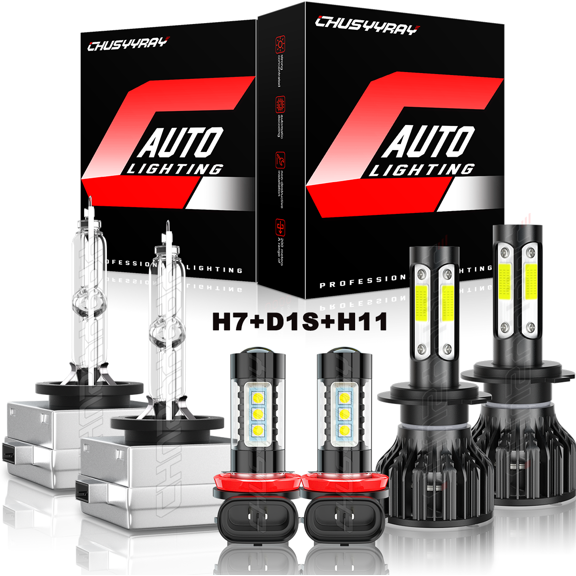 For BMW 750i 2009 2012 - 6Pcs LED HID Headlight Kit+ Fog Light Bulbs Combo