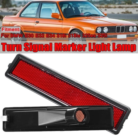 For BMW E30 E32 E34 3 Series L or R Replacement Rear Bumper Side Marker Light