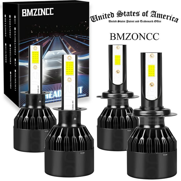 For BMW E38 1999-2001 740i 740iL 750iL H7 H1 Combo LED Headlight 6000K 4x Bulbs