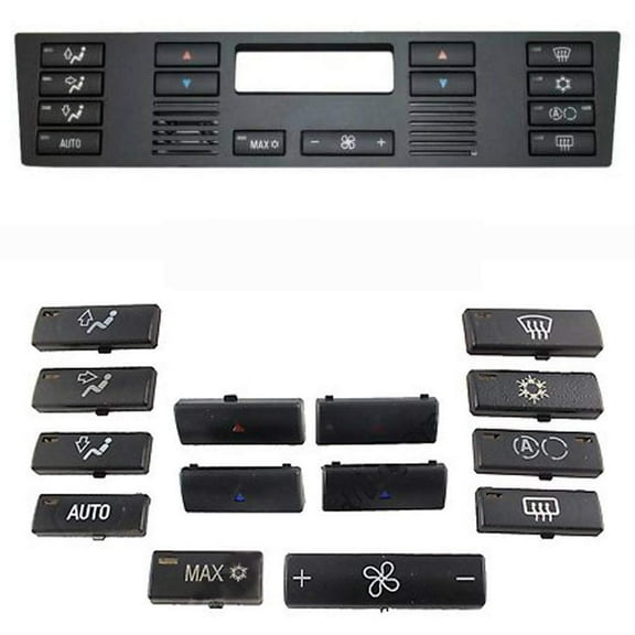 For BMW E39 E53 X5 Replacement Push Buttons Caps A/C Climate Control Panel Set