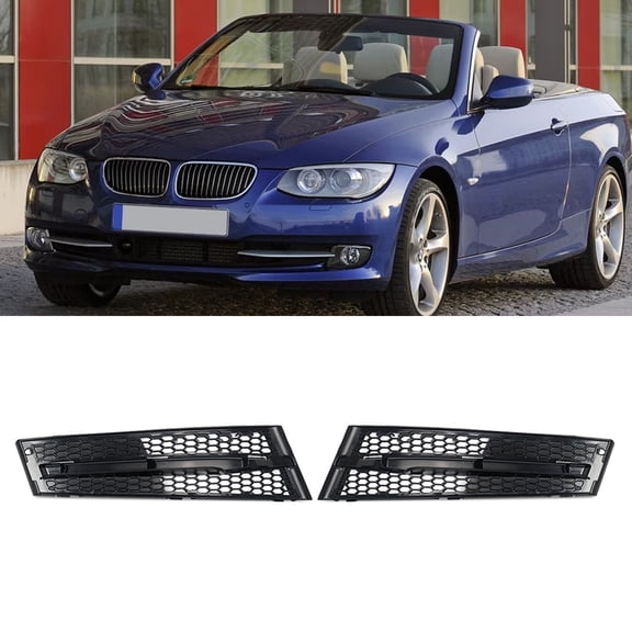 For BMW E92 E93 2011-2013 Front Bumper Cover Grille Left+Right Fog Light Grill