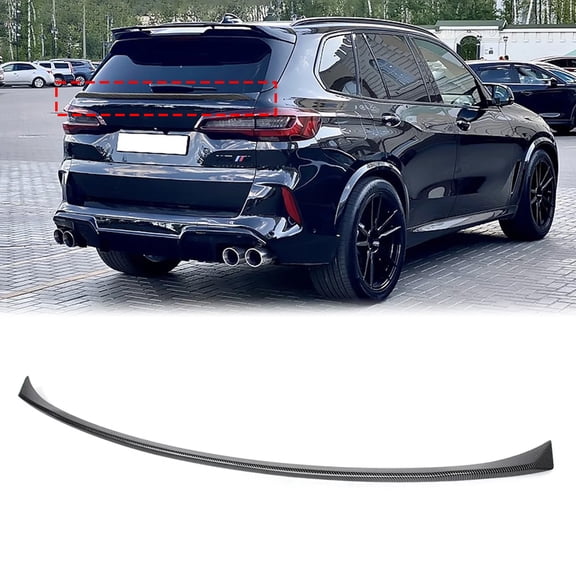 For BMW G05 X5 2019-2025 Rear Trunk Middle Lip Spoiler Wing Carbon Fiber Look