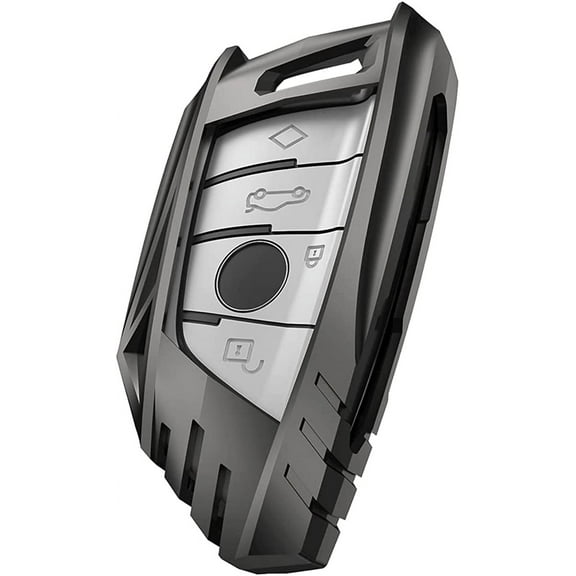 For BMW Key Fob Case Cover, for BMW 1 3 4 5 6 7 Series X3 X4 M5 M6 GT3 GT5 Zinc Alloy Remote Key Protector with Key Chain
