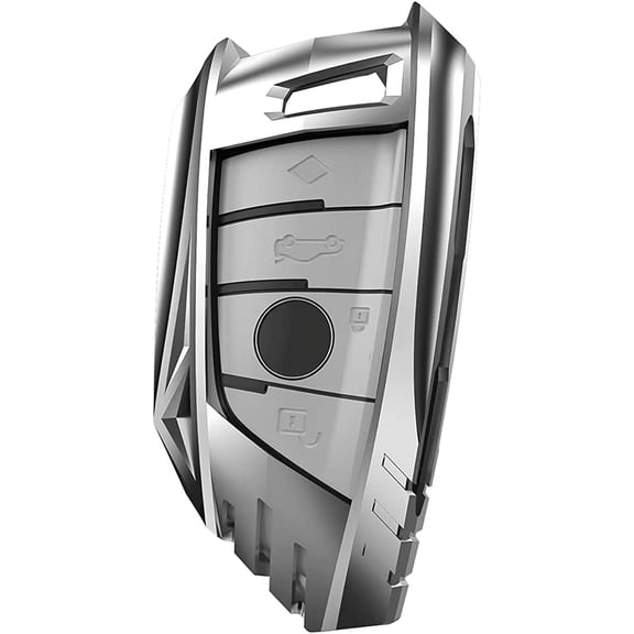 For BMW Key Fob Case Cover, for BMW 1 3 4 5 6 7 Series X3 X4 M5 M6 GT3 GT5 Zinc Alloy Remote Key Protector with Key Chain
