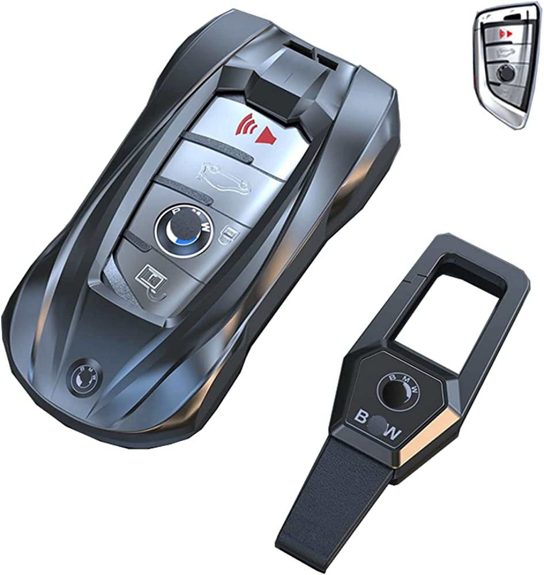 Retro Genuine Leather Smart Zinc Alloy Car Key Fob Cover Case Remote - View #11