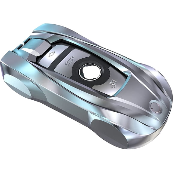 For BMW Key Fob Cover, Metal Car Key Fob Cover for BMW 2 5 6 7 Series X1 X2 X3 X5 X6 Key Cover with Keychain