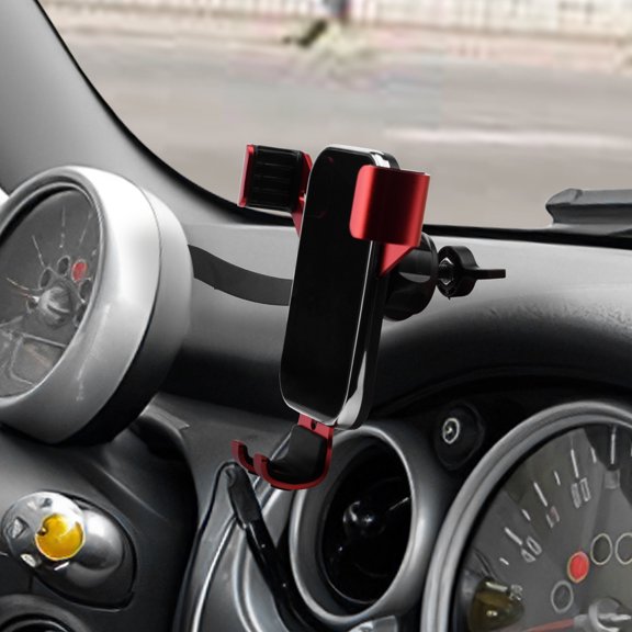 For BMW Mini R50 R52 Car Phone Holder Phone Mount Stand Foldable Base, Red