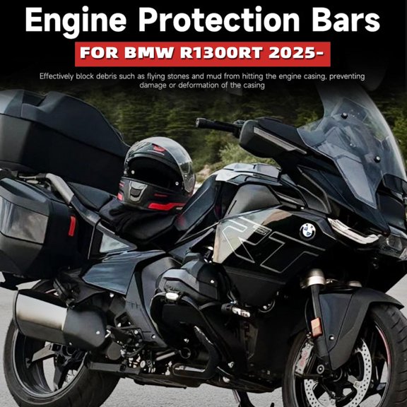 For BMW R1300RT R 1300 RT 2025 2026 Motorcycle Engine Crash bar Highway Crash Bar Front Bumper Protection Cylinder Head Guards (Black Color)