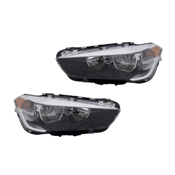 For BMW X1 2016-2022 Headlight Driver and Passenger Side | Pair | Replacement For BM2518173, BM2519173 | 63117346537, 63117346538