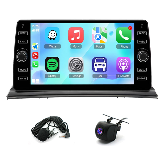 For BMW X3 2004-2012 10" Android 14 Car Navigation Stereo Built-in Carplay Android Auto 2+64GB Quad-Core AHD Camera Mic Left/Right Drive All Trims