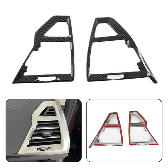 For BMW X3 2022-2023 Carbon Fiber Dashboard Side AC Vent Cover Trims Accessories
