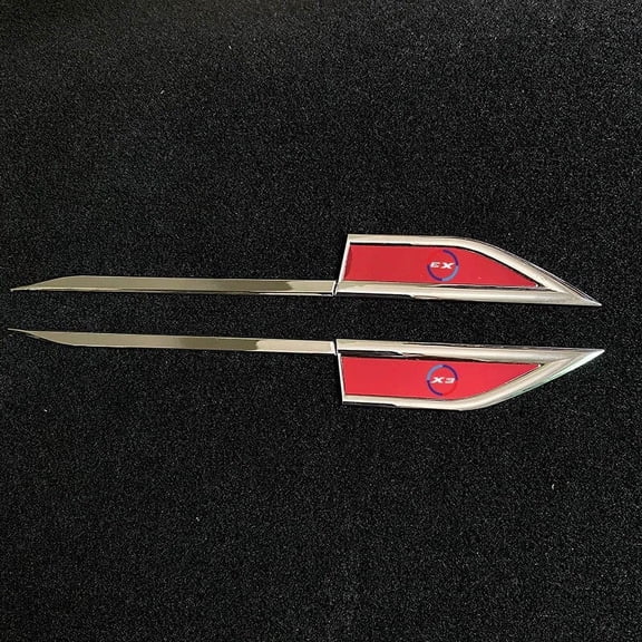 For BMW X3 E83 F25 G01 Car Exterior Metal Leaf Board Decoration Stickers Custom Laser Logo Modification Accessories 1 Pair