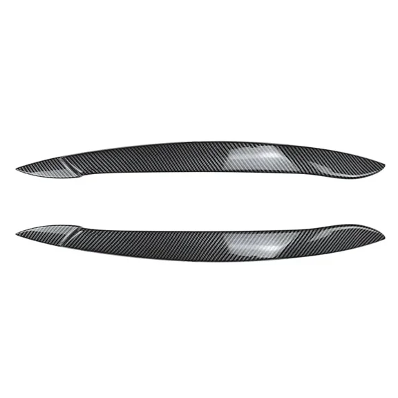 For BMW X5 E70 Car Headlight Lamp Eyebrows Cover Trim Auto Eyelids Lids Head Light Eyebrow Gloss Black Carbon Fiber 2008-2013