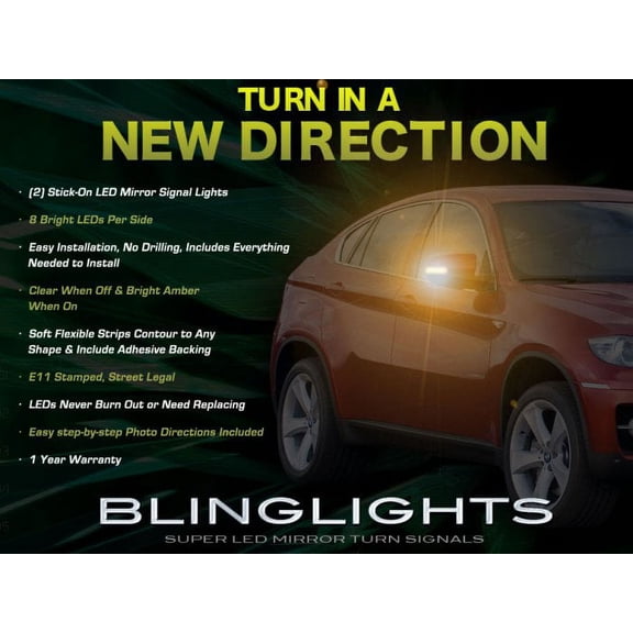 For BMW X5 X6 E53 E70 LED Side Mirror Turnsignals Turn Signals Signalers Lights Mirrors Lamps