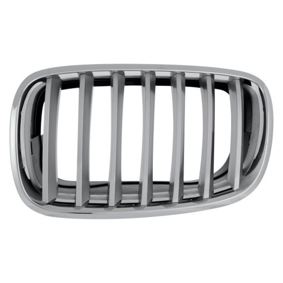For BMW X6 2008-2012 Grille Driver Side | Titanium | Plastic | w/ Chrome Frame | Replacement For BM1200182 | 51137185223, 615343299631