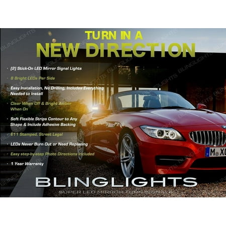 For BMW Z4 LED Side View Mirrors Turn Signal Light Blinker Lamp Pair e85 e86 e89 Kit