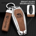 thumbnail image 1 of For BYD Dolphin 4 buttons Key Bag Auto Protector Accessories Zinc alloy+leather Car Remote Key Case Cover, 1 of 29