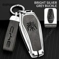 thumbnail image 1 of For BYD Qin B 4 buttons Key Bag Qin PLUS Auto Accessories Zinc alloy+leather Car Key Cover Smart Remote Key Case, 1 of 9