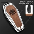 thumbnail image 1 of For BYD Qin B 4 buttons Key Bag Qin PLUS Auto Accessories Zinc alloy+leather Car Key Cover Smart Remote Key Case, 1 of 10