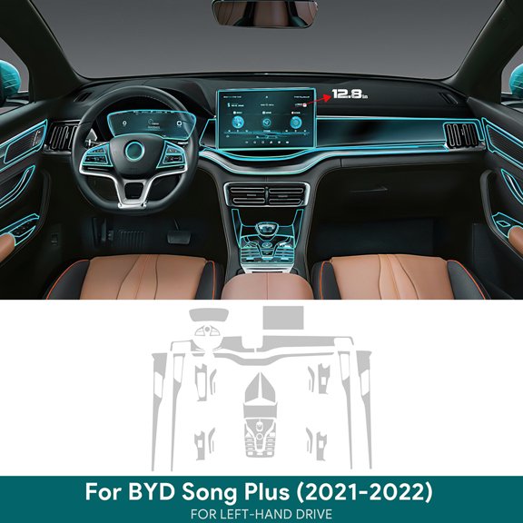 For BYD Seal U Sealion 6 Song Plus DMI EV 2021-2024 Car Center Console Navigation Screen Instrument TPU Protective Film Interior.