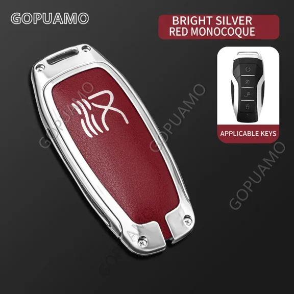 For BYD han A 4 buttons Key Set Car Interior Matel Key Case Auto Key Bag Protection Key buckle Car accessories