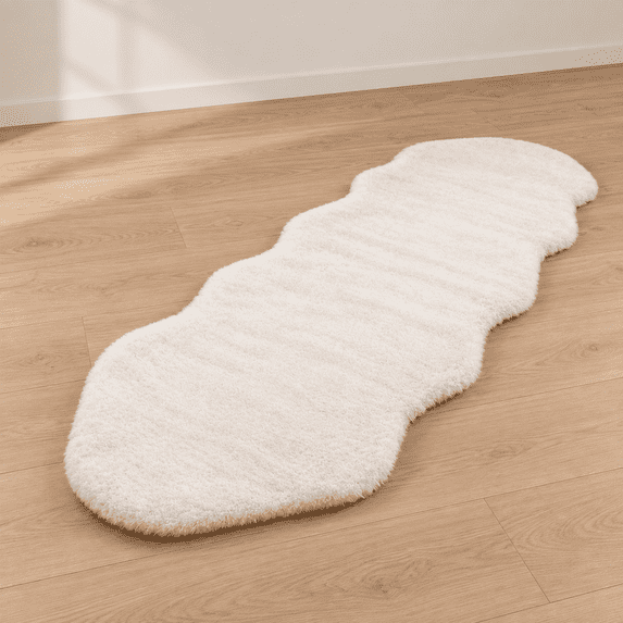 For Bedside Hallway - 2x6 Fauxskin Long Rug Fshaggy Area 18mm Thick ...
