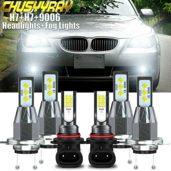 For Benz CLK320 CLK500 2004-2005 Combo Front LED Headlight Fog Light Bulbs