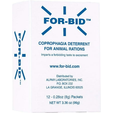 For-Bid for Dogs and Cats | Stool Eating & Coprophagia Deterrent | Dog & Cat Food Powder Additive to Prevent Dogs from Eating Poop | Safe for Your Pets | Vet Recommended Formula for Anti-Coprophagia