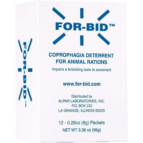 For-Bid for Dogs and Cats | Stool Eating & Coprophagia Deterrent | Dog & Cat Food Powder Additive to Prevent Dogs from Eating Poop | Safe for Your Pets | Vet Recommended Formula for Anti-Coprophagia
