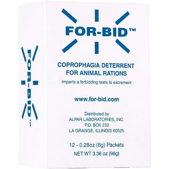 For-Bid for Dogs and Cats | Stool Eating & Coprophagia Deterrent | Dog & Cat Food Powder Additive to Prevent Dogs from Eating Poop | Safe for Your Pets | Vet Recommended Formula for Anti-Coprophagia
