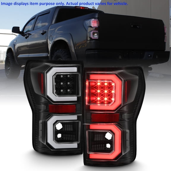 For Black 2007-2013 Toyota Tundra LED Light Tube Style Tail Lights Brake Lamps