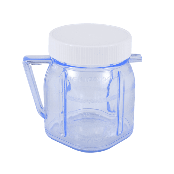 For Blender Replacement Parts, 4937 Mini Osterizer Blender Jar Accessory, Cup Mini Plastic Jars with Lids (1 Pack)
