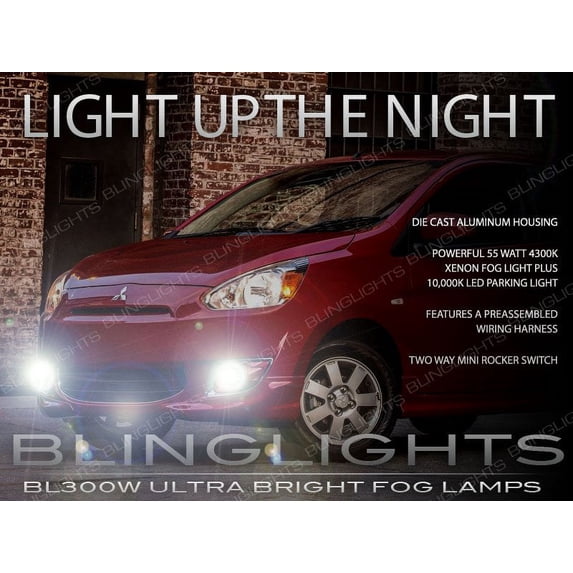 For BlingLights Brand Fog Lights Lamps for 2012-2024 Mitsubishi Mirage