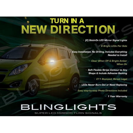 For The BlingLights Brand LED Side Mirror Turnsignal Lights compatible with Daewoo Matiz