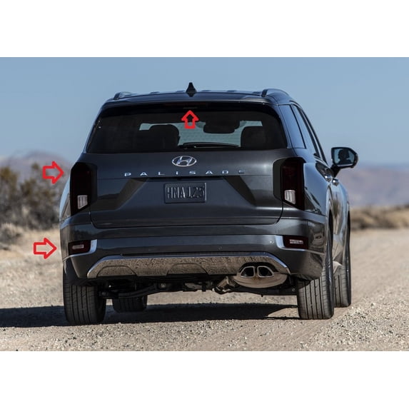 For BlingLights Brand Tinted Taillight Film Covers for 2020 2021 2022 Hyundai Palisade
