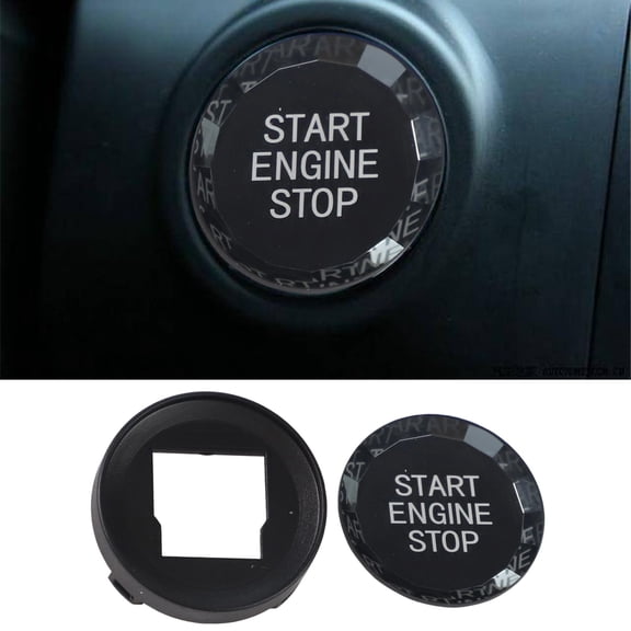 For Bmw E90 E91 E92 E93 Black For Crystal Start Stop Button With Night Light