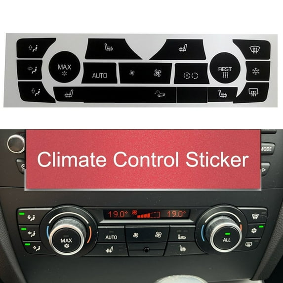 For Bmw For E90 E92 Climate Control Button Sticker Set For 2006 To 2011