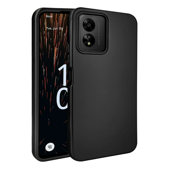 For Boost Mobile Celero 5G 2024 TPU Full Body Scratch Proof Shockproof Protective Hybrid Case Cover Black